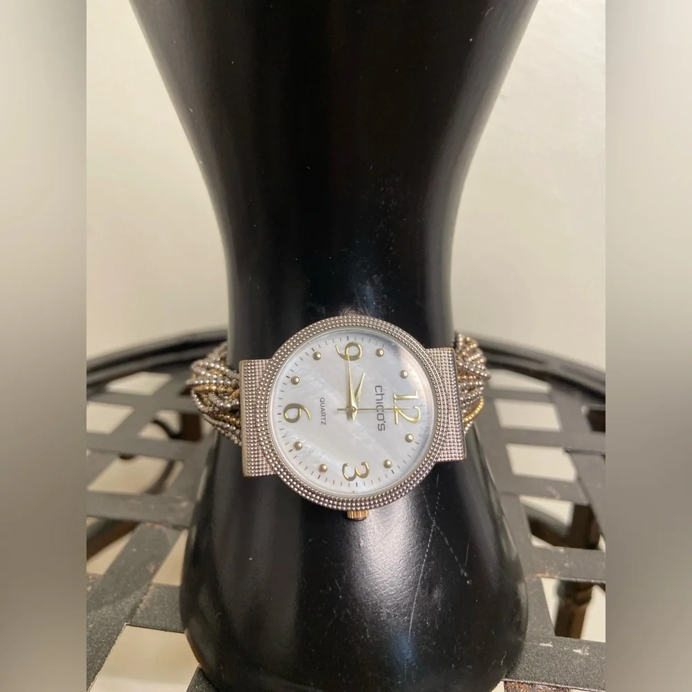 Chico’s Watch Costume Jewelry Gold & Silver colors